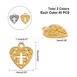 Идеи подарков на день святого Валентина: подвески из цинкового сплава PALLOY-PH0005-97-WH