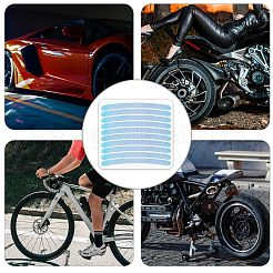 Пластиковые лазерные светоотражающие наклейки на обод колеса автомобиля&nbsp;AJEW-WH20033-099D