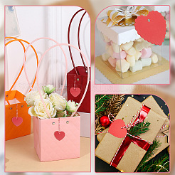 100 шт. подарочные бирки в форме сердца из бумаги с кружевной окантовкой&nbsp;CDIS-CP0001-01D