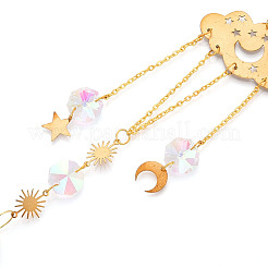 Кулон в виде ловца солнца из граненого стекла&nbsp;LS-AJEW-A037-12G