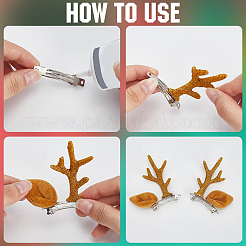 40шт. бархатная ветка снеговика из рогов оленя&nbsp;DOLL-GF0001-08B