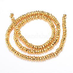 Гальванизировать немагнитных синтетический гематит нитей бисера&nbsp;G-Q465-13G