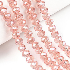 Стеклянные бусины с гальваническим покрытием &nbsp;LS-EGLA-A034-T4mm-A34