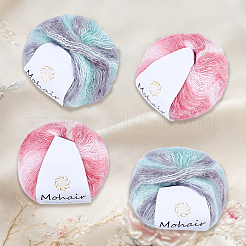 4 моток пряжи сегментно окрашенного мохера 2 цветов&nbsp;OCOR-CY0002-51A