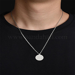 10 шт. штампованные пустые бирки из нержавеющей стали&nbsp;STAS-LP0002-76