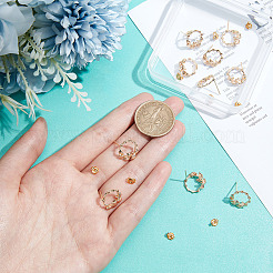 12 шт. латунные серьги-гвоздики&nbsp;KK-DC0001-48