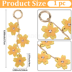 1 шт. подвеска в виде цветка из искусственной кожи&nbsp;HJEW-CL0001-25