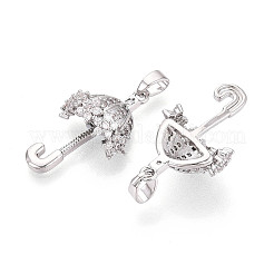 Латунные микро проложить кубического циркония подвески&nbsp;KK-T073-53P