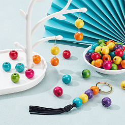 400шт деревянные европейские бусины&nbsp;WOOD-UN0001-29