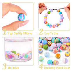 Пищевые экологически чистые силиконовые фокусные бусины&nbsp;SIL-TA0002-82