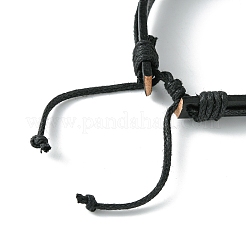 Регулируемые плетеные браслеты из коровьей кожи BJEW-JB04438-02