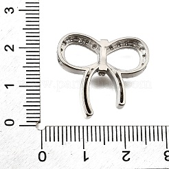 Латунные микро-паве прозрачные кубические цирконии бант многорядные звенья&nbsp;KK-V008-27P