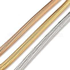 Браслеты-цепочки с рисунком «ёлочка» из нержавеющей стали 304&nbsp;BJEW-H618-13MC