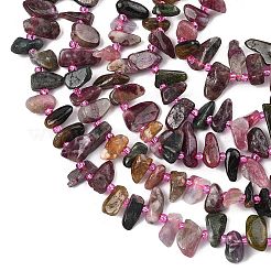 Натуральные разноцветные турмалиновые бусины&nbsp;G-F821-C01-01