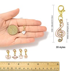 20шт 20 стиля подвеска из сплава эмали украшения&nbsp;HJEW-FS00048