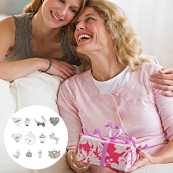 120 шт. 12 стиля подвески из сплава в тибетском стиле ко Дню матери&nbsp;FIND-WR0011-46