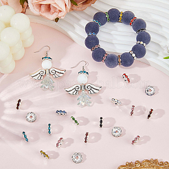 120 шт. 12-х цветные бусины из сплава со стразами&nbsp;RB-PA0001-05S