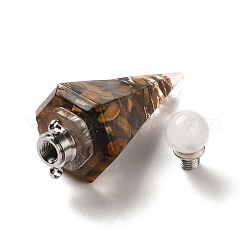 Натуральные подвески для флаконов с тигровым глазом&nbsp;G-H285-01P-05