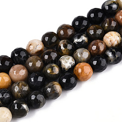 Окрашенные природные белый нефрит бисер пряди&nbsp;G-T139-8mm-60-17