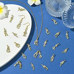 26 шт. 26 стиля латунные подвески с микропаве и кубическим цирконием&nbsp;KK-CJ0002-50