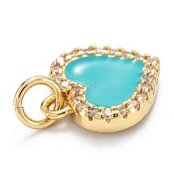 Латунные микропаве прозрачные подвески с фианитом&nbsp;ZIRC-M115-43G-A