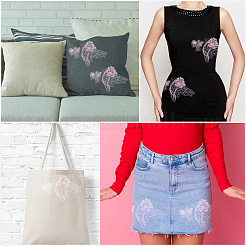 Цветочное кружево вышивка шитье аппликации из волокон&nbsp;DIY-WH20011-90A