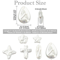 30 шт. 6 вида стеклянных перламутровых бусин&nbsp;HY-CJ0001-01