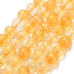 Природный желтый кварц нитей бисера&nbsp;G-F820-K04-8mm