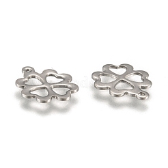 Подвески-шармы в виде клевера из нержавеющей стали 304&nbsp;X-STAS-M004-01