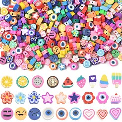 400шт 8 стиля ручной работы бусины из полимерной глины&nbsp;CLAY-YW0002-53