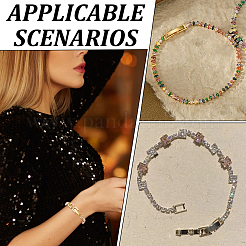 12 шт. 3-х цветные латунные раскладывающиеся застежки&nbsp;KK-PH0011-60