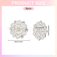 6 шт. пуговицы со стразами из сплава&nbsp;BUTT-MA0001-06