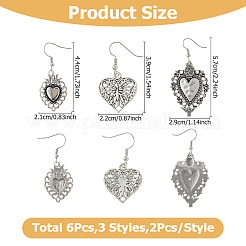 2bags серьги-подвески из сплава&nbsp;EJEW-HS0001-26