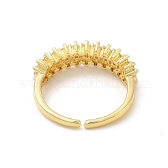 Открытое кольцо-манжета из прозрачного кубического циркония&nbsp;RJEW-I092-10G