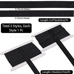 2 стиль плоские нескользящие прозрачные силиконовые полиэстеровые резинки&nbsp;SRIB-GF0001-49A