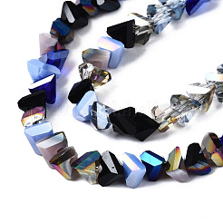 Стеклянные бусины с гальваническим покрытием &nbsp;X-EGLA-N002-06F