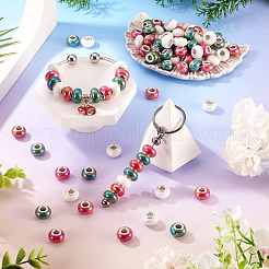 150шт европейские бусины из непрозрачной смолы&nbsp;RESI-TA0004-61D