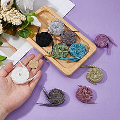 10 пара шнурков из полиэстера двух цветов&nbsp;AJEW-FH0006-73