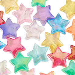 250шт 10 цвета экологически чистые прозрачные акриловые бусины&nbsp;TACR-CJ0001-21