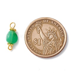 Соединители из натурального хризопраза&nbsp;PALLOY-JF01091-06