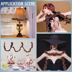 1 шт. боа из перьев индейки для танцев&nbsp;AJEW-GF0012-31B