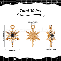 30шт. подвеска из сплава со стразами&nbsp;FIND-SC0011-05
