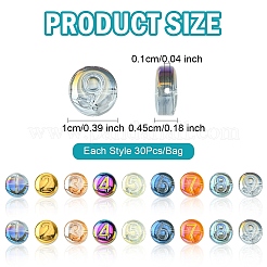 Гальванические стеклянные бусины&nbsp;EGLA-YW0005-02