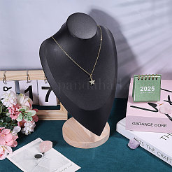 Деревянные подставки для ожерелий в форме бюста&nbsp;NDIS-WH0003-019A-02