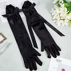 Бархатные женские длинные перчатки&nbsp;AJEW-WH20072-12C