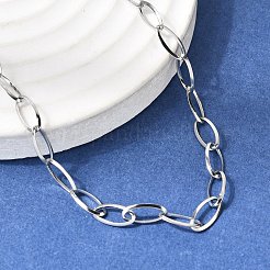 Ожерелья из нержавеющей стали 201 с овальными звеньями&nbsp;NJEW-K302-26P