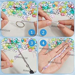 Наборы для самостоятельного изготовления брелоков в виде звезд и букв&nbsp;DIY-SC0031-82