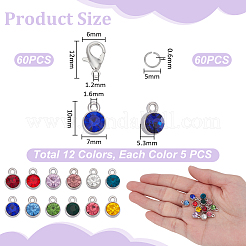 Наборы для самостоятельного изготовления подвески из камня-талисмана&nbsp;DIY-UN0007-61