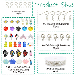 Набор для самостоятельного изготовления ювелирных изделий из сплава сережек&nbsp;DIY-YW0011-94