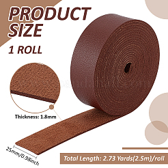 2.5 м односторонние ленты из искусственной кожи личи&nbsp;SRIB-WH0011-269B